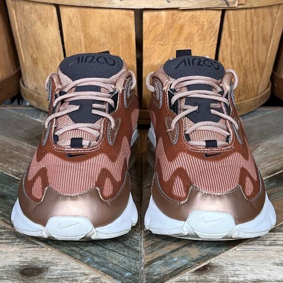 Nike Air Max 200 Holiday Sparkle Metallic Red Bronze Sneakers Womens Size 7 - Picture 4 of 11